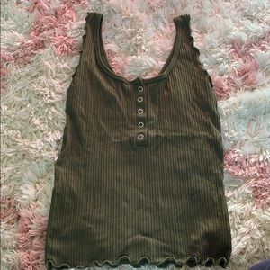 Olive green tank top